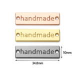 Custom Logo 3D Embossed Metal Labels Promotional - Image 3