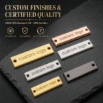 Custom Logo 3D Embossed Metal Labels Promotional - Image 2