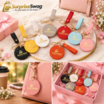 Custom Logo Round Leather Makeup Mirror Bag - Image 8