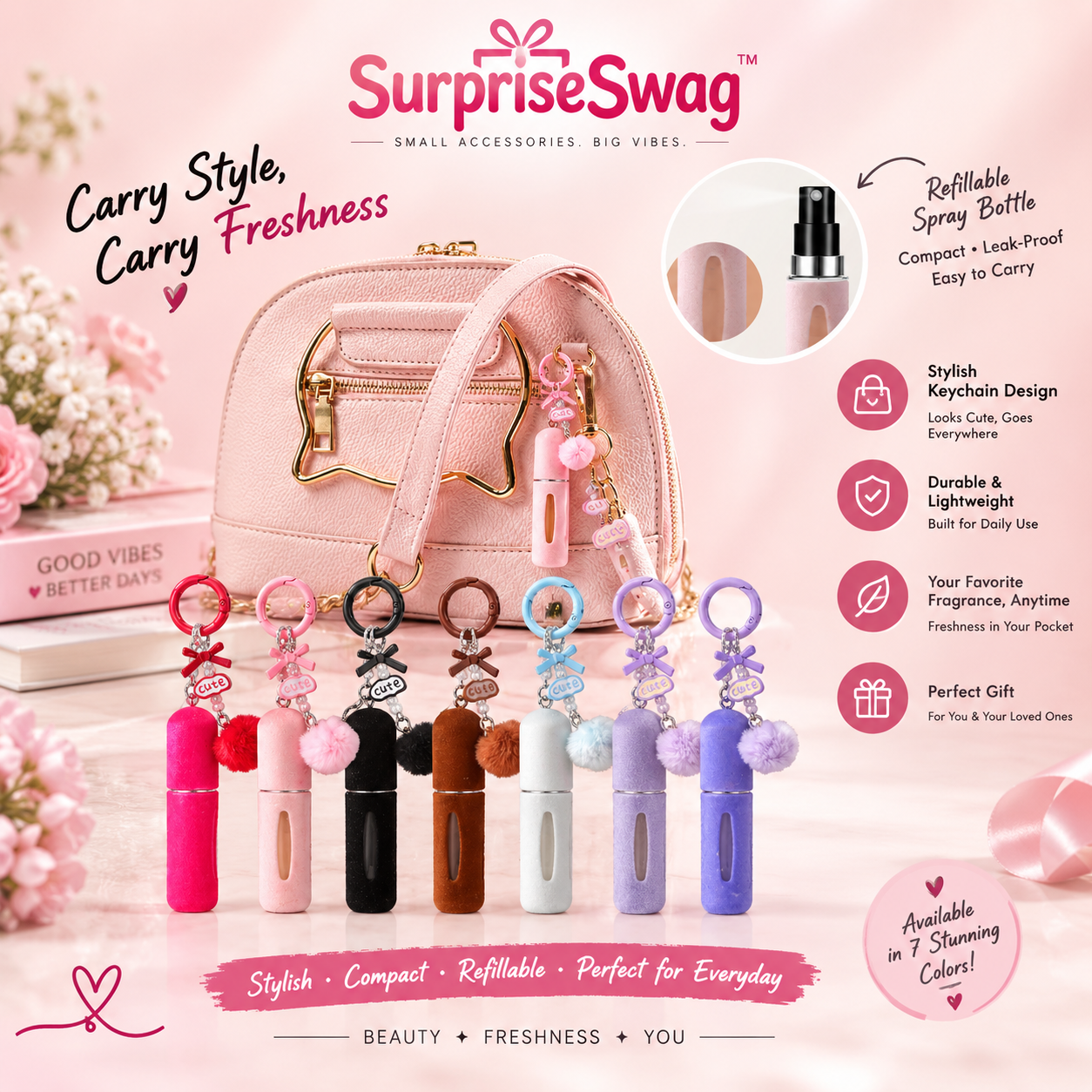 Perfume Bottle Keychain (1) Custom Logo Luxury 5ml Plush Perfume Bottle Keychain Gift - Image 1