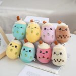 Custom Logo Boba Tea Plush Keychain Promotional Gift - Image 7