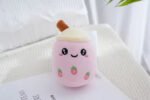 Custom Logo Boba Tea Plush Keychain Promotional Gift - Image 4