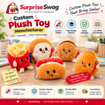 Custom Logo Food Plush Keychain Promotional Gift