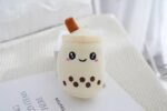 Custom Logo Boba Tea Plush Keychain Promotional Gift - Image 5