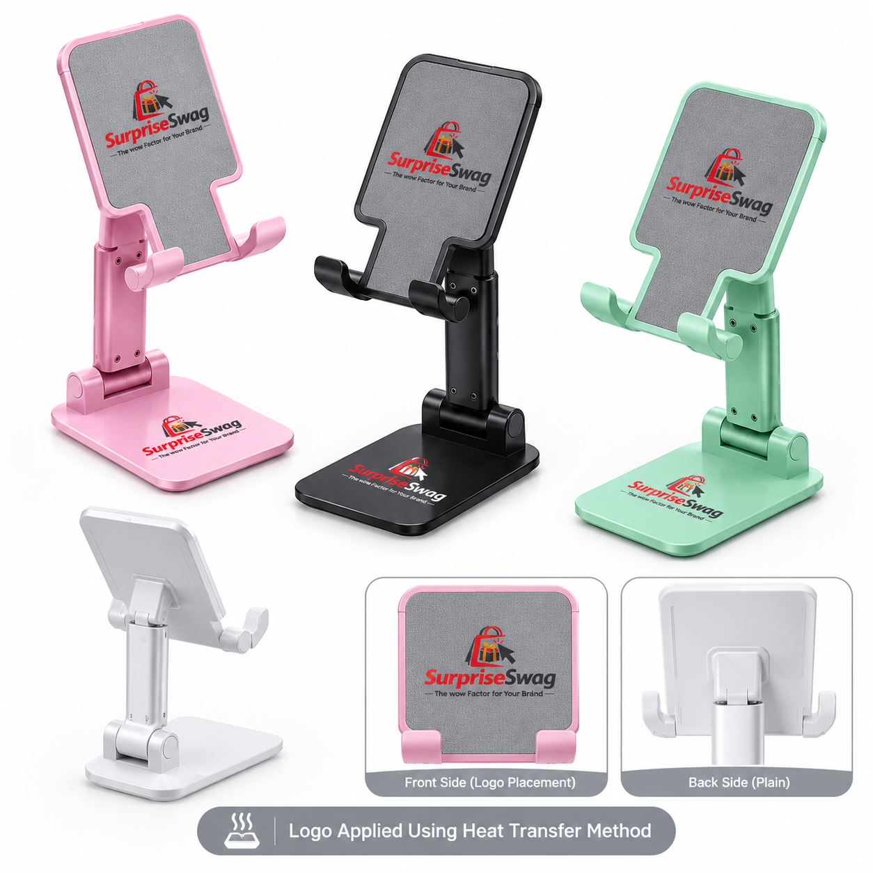 STAND 1 Custom Logo Folding Phone Stand Desktop Promo Gift - Image 1
