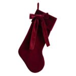 Custom Logo Velvet Bow Christmas Stocking 10x19in Promo - Image 2