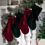 Custom Logo Velvet Bow Christmas Stocking 10x19in Promo - Image 6