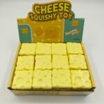 Custom Logo Cheese Cube Squeeze Toy Stress Relief Promo - Image 2