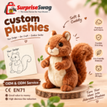 Custom Logo Plush Squirrel Toy Realistic Promo Gift - Image 3