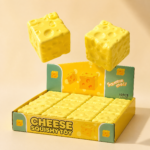 Custom Logo Cheese Cube Squeeze Toy Stress Relief Promo - Image 6