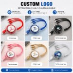 Custom Logo Retractable 3-in-1 USB Charging Cable - Image 2