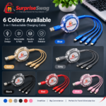 Custom Logo Retractable 3-in-1 USB Charging Cable - Image 6