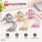 Custom Logo Retractable 3-in-1 USB Charging Cable - Image 5