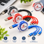 Custom Logo Retractable 3-in-1 USB Charging Cable - Image 4
